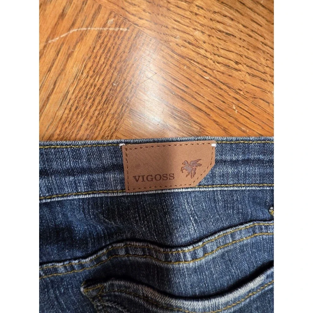 Vigoss Blue Denim Jeans Straight Leg Junior Women's Size 17